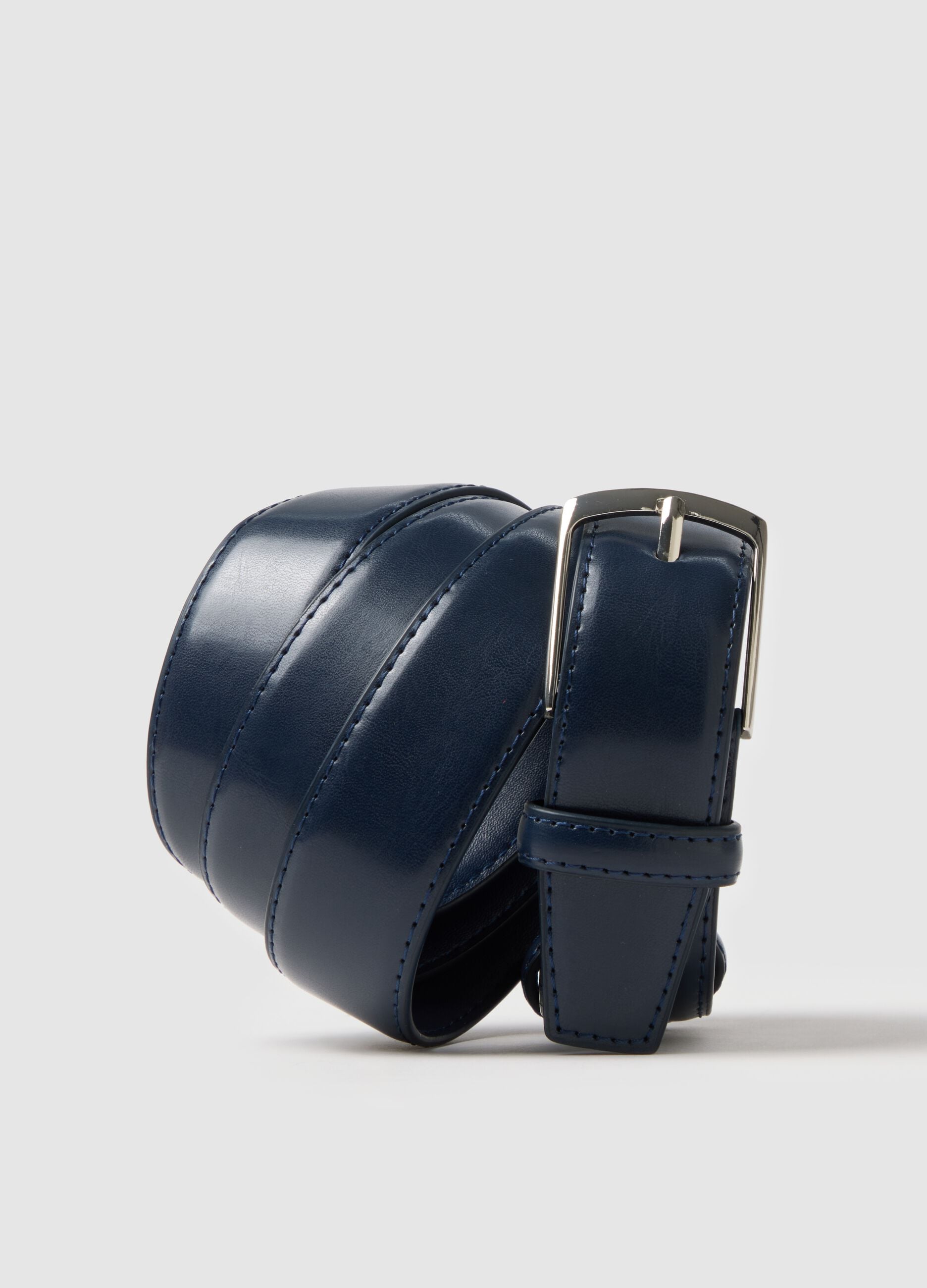 Blue belt with elegant buckle