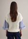 White cotton blend eyelet knit regular fit jumper_3