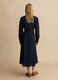 Long blue dress in pure cotton with regular fit and embroidery_3