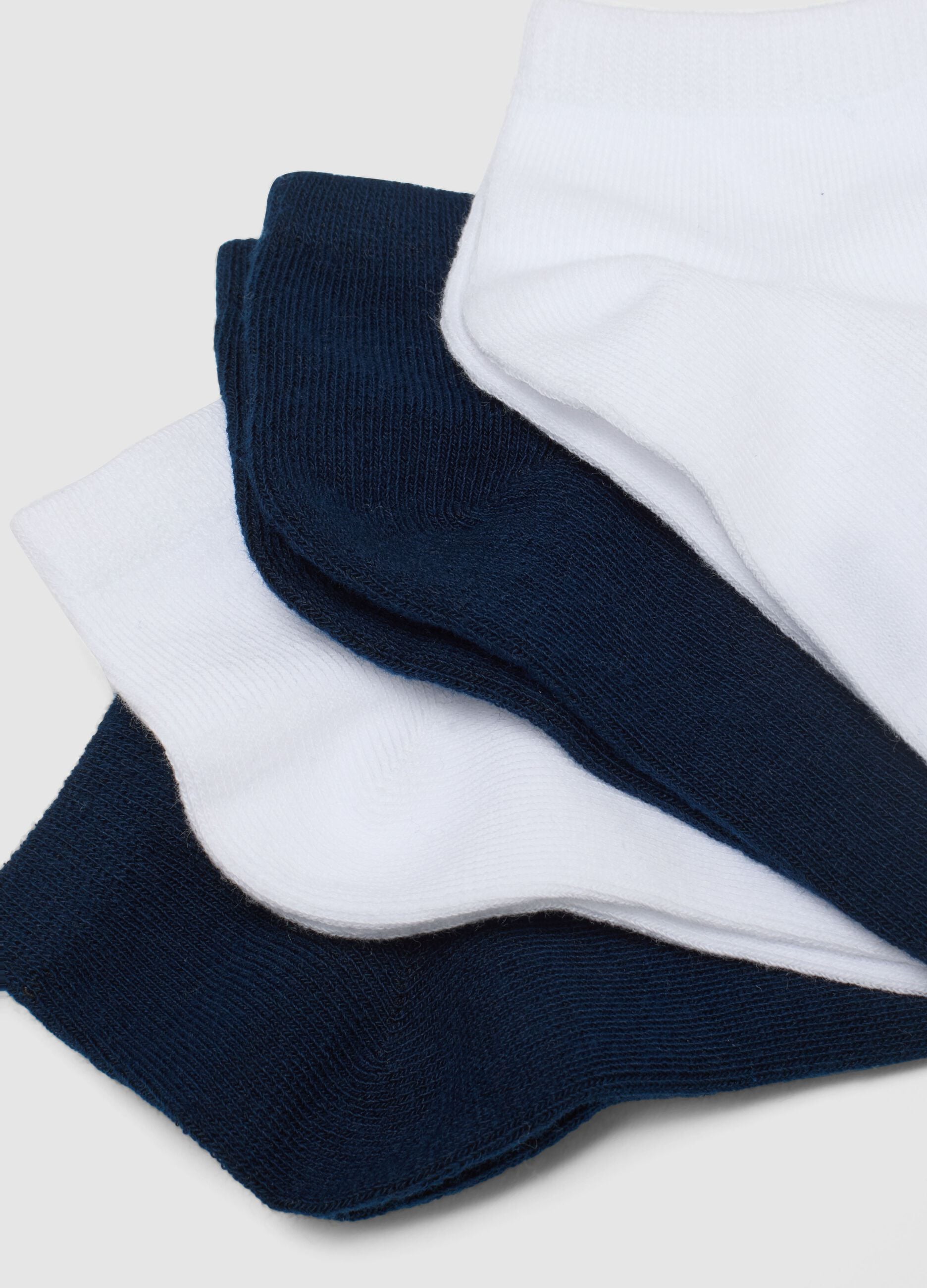 Multicoloured organic cotton blend multipack socks for kids