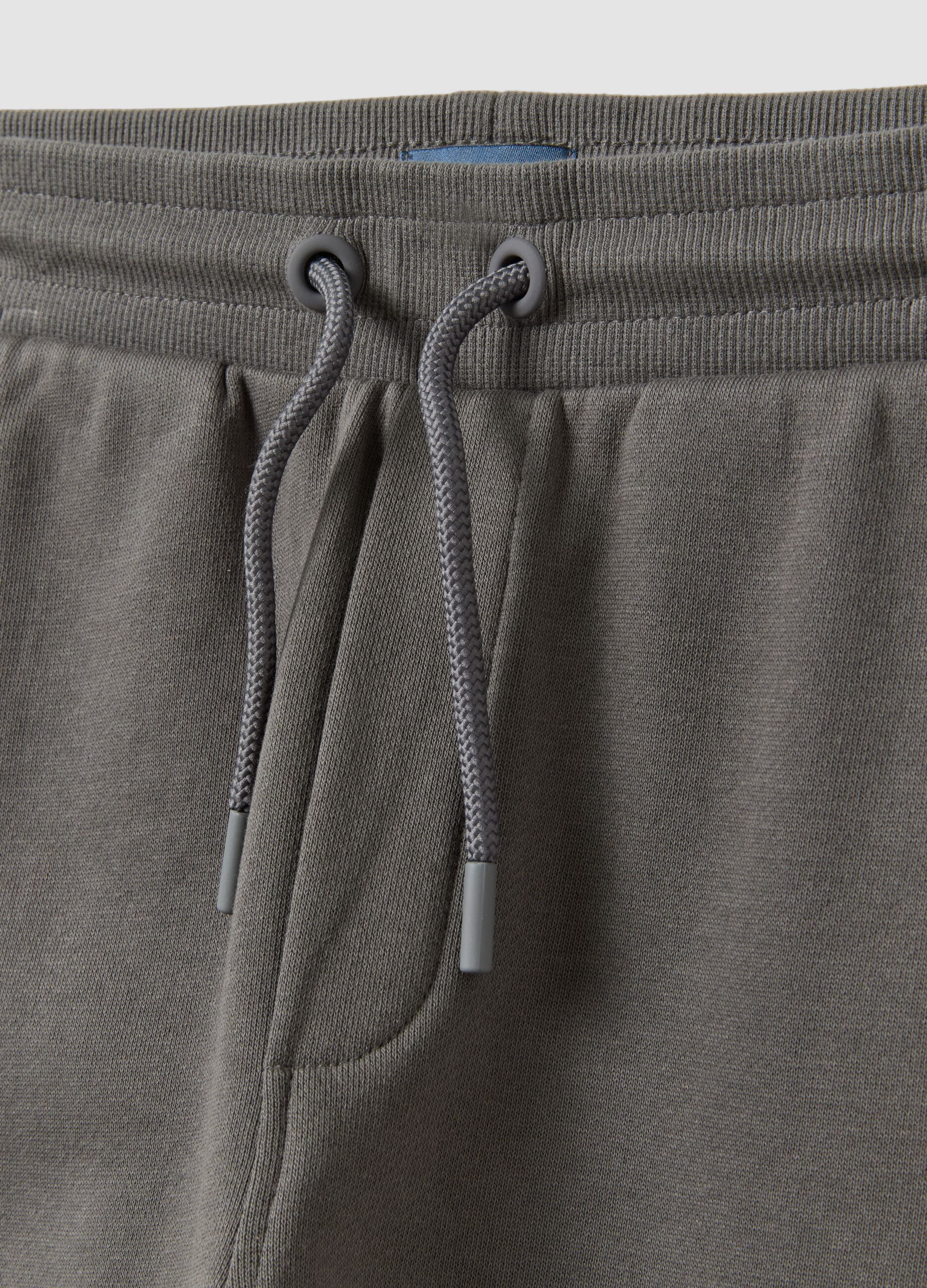 Grey pure organic cotton comfort-fit joggers for boys