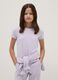 Girls' purple cotton blend T-shirt regular fit_0