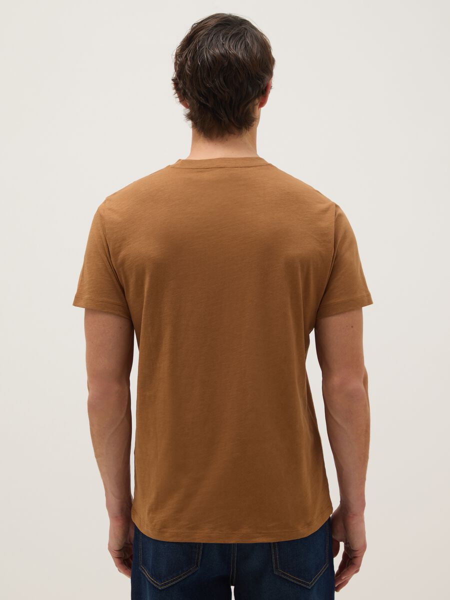 Brown Pure Cotton Regular Fit T-Shirt_3