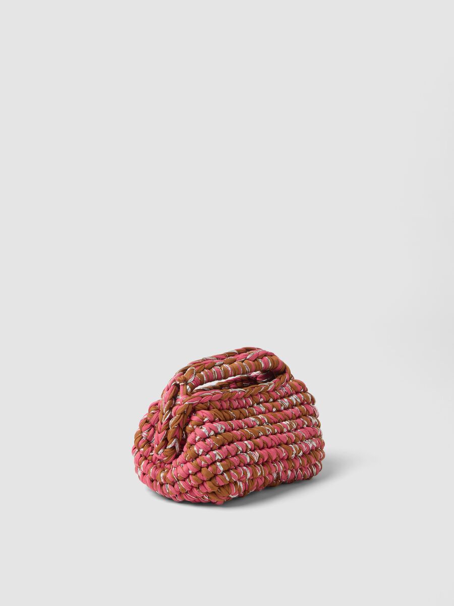 Pochette in misto cotone intrecciato multicolor_1