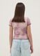 Girls' Pink Stretch Cotton Slim-Fit T-shirt_1