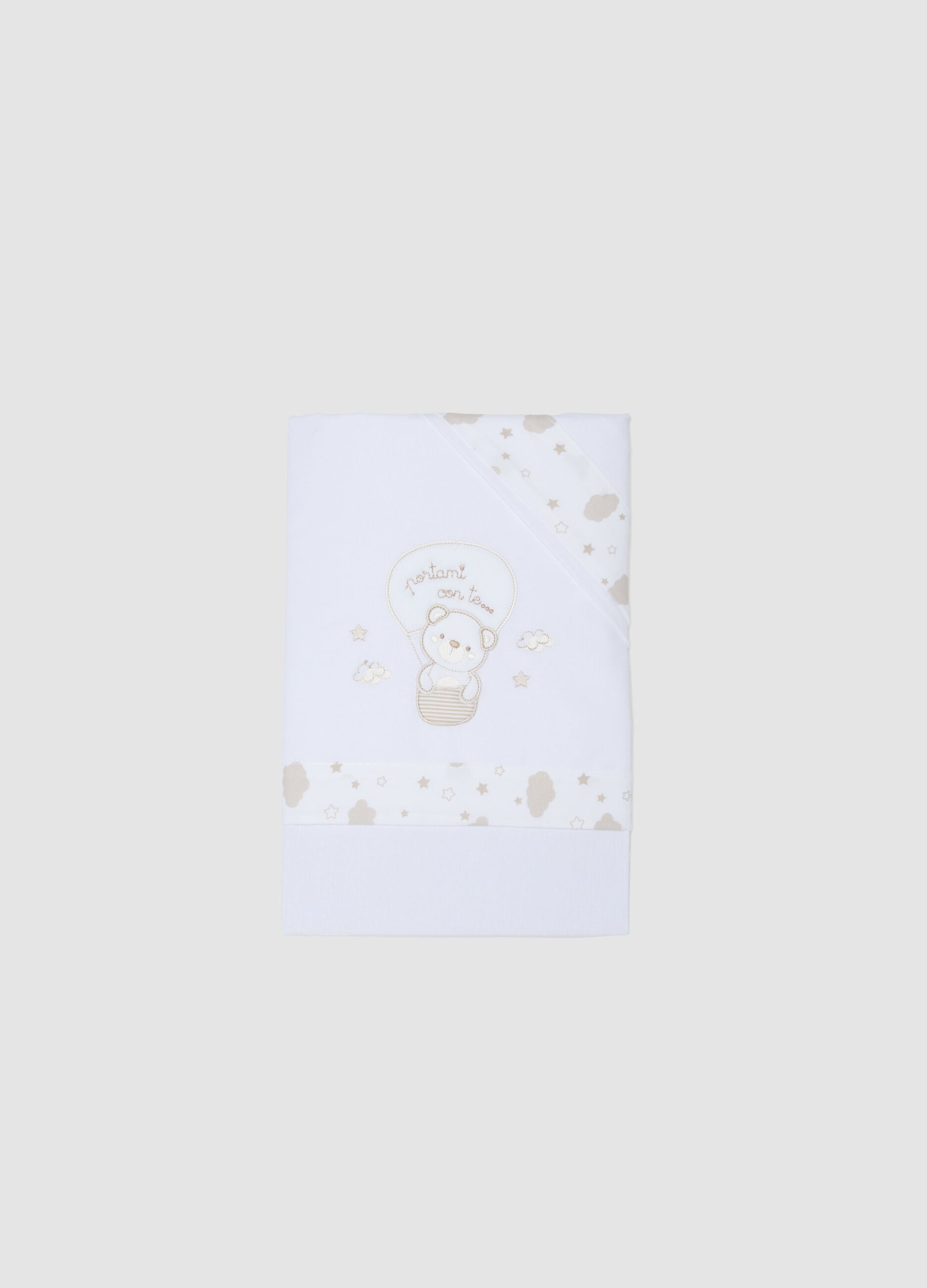 White pure cotton crib sheet set for newborns