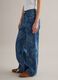 Blue baggy trousers in pure cotton_3