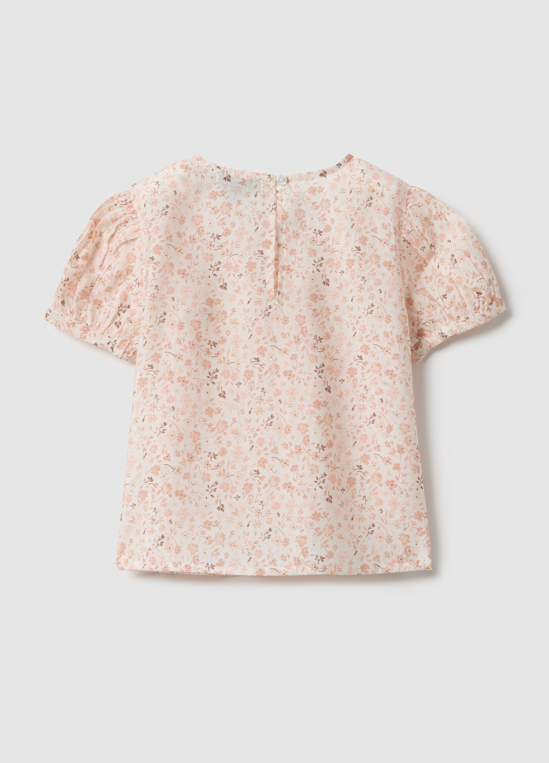 Multicolour Lyocell Blend Floral Blouse for Girls Regular Fit