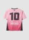 Pink short-sleeved T-shirt with graphic print, regular fit_4