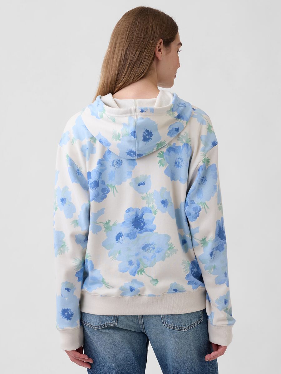 Felpa in misto cotone con logo GAP  e stampa fiori_2