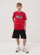 Multicolour pure cotton oversized fit Chicago Bulls set for boys_0