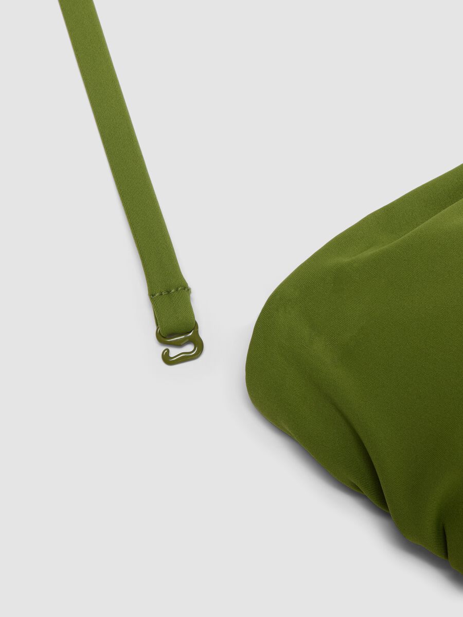 Costume intero verde in tessuto elasticizzato con spalline removibili_5