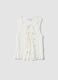 White pure cotton blouse regular fit with bow closure_4