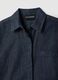 Oversized fit long shirt in pure blue denim cotton_5