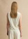 Beige slim fit viscose and linen mix waistcoat_3