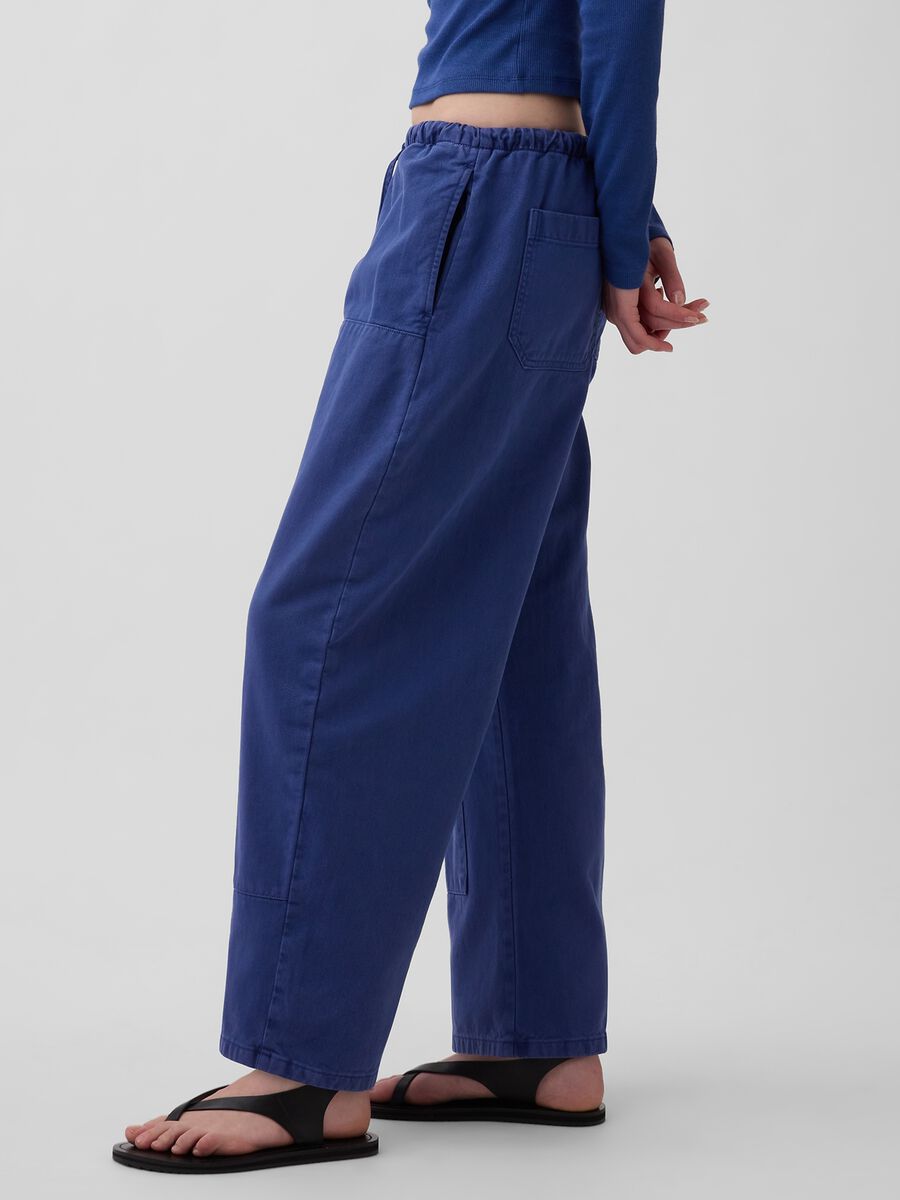 Pantaloni a palazzo in puro cotone_2