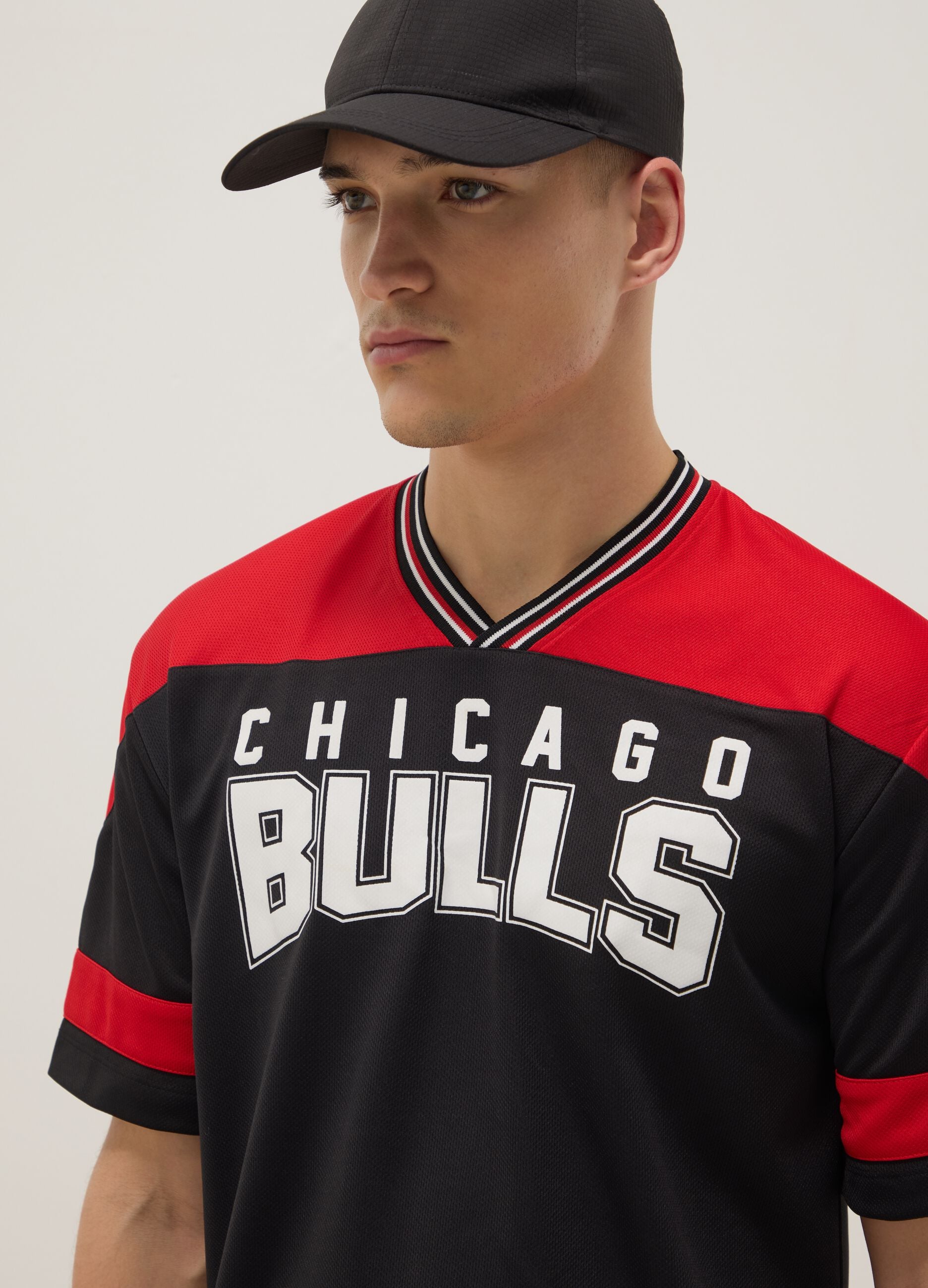 Multicolour pure cotton regular fit Chicago Bulls T-shirt