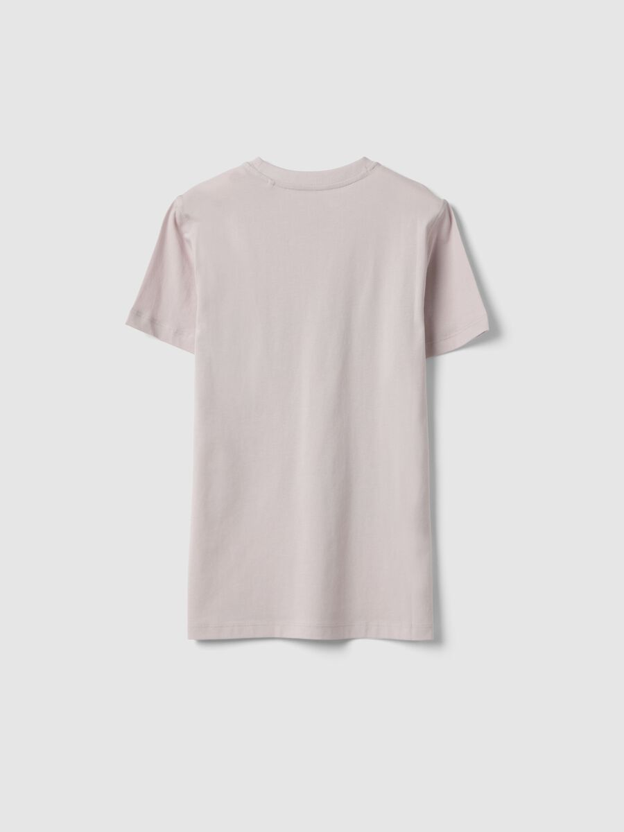 Boys' beige pure cotton T-shirt, regular fit with print_4
