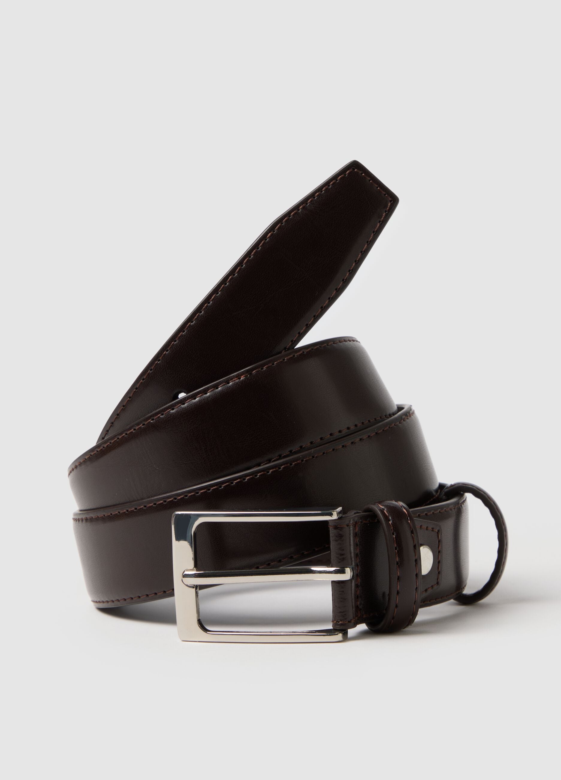 Brown casual regular fit belt