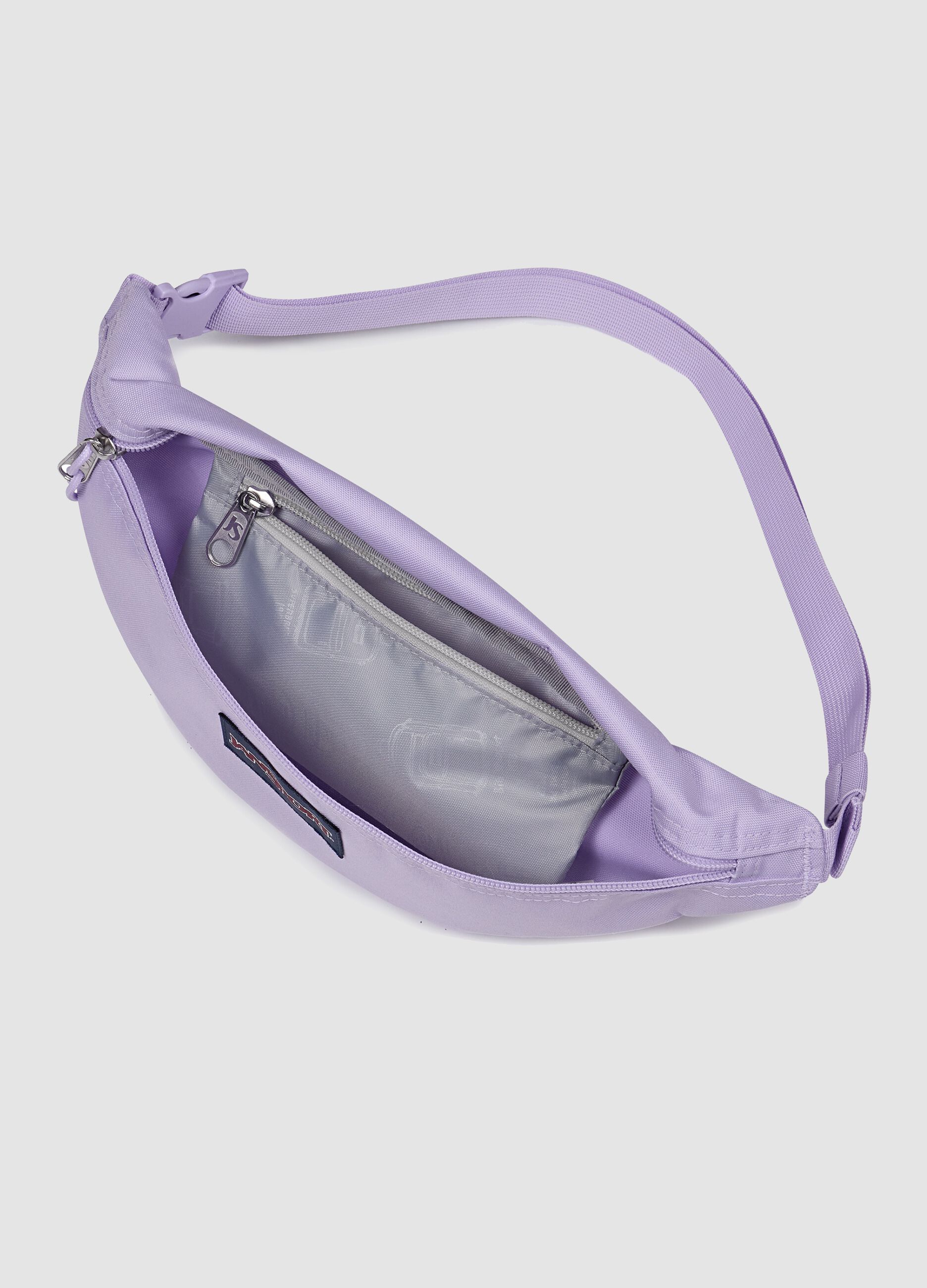 Purple bum bag with adjustable belt