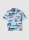 Multicolour pure cotton children's polo, regular fit with prints_3