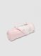 Pink hooded organic cotton-blend baby girl bathrobe_0