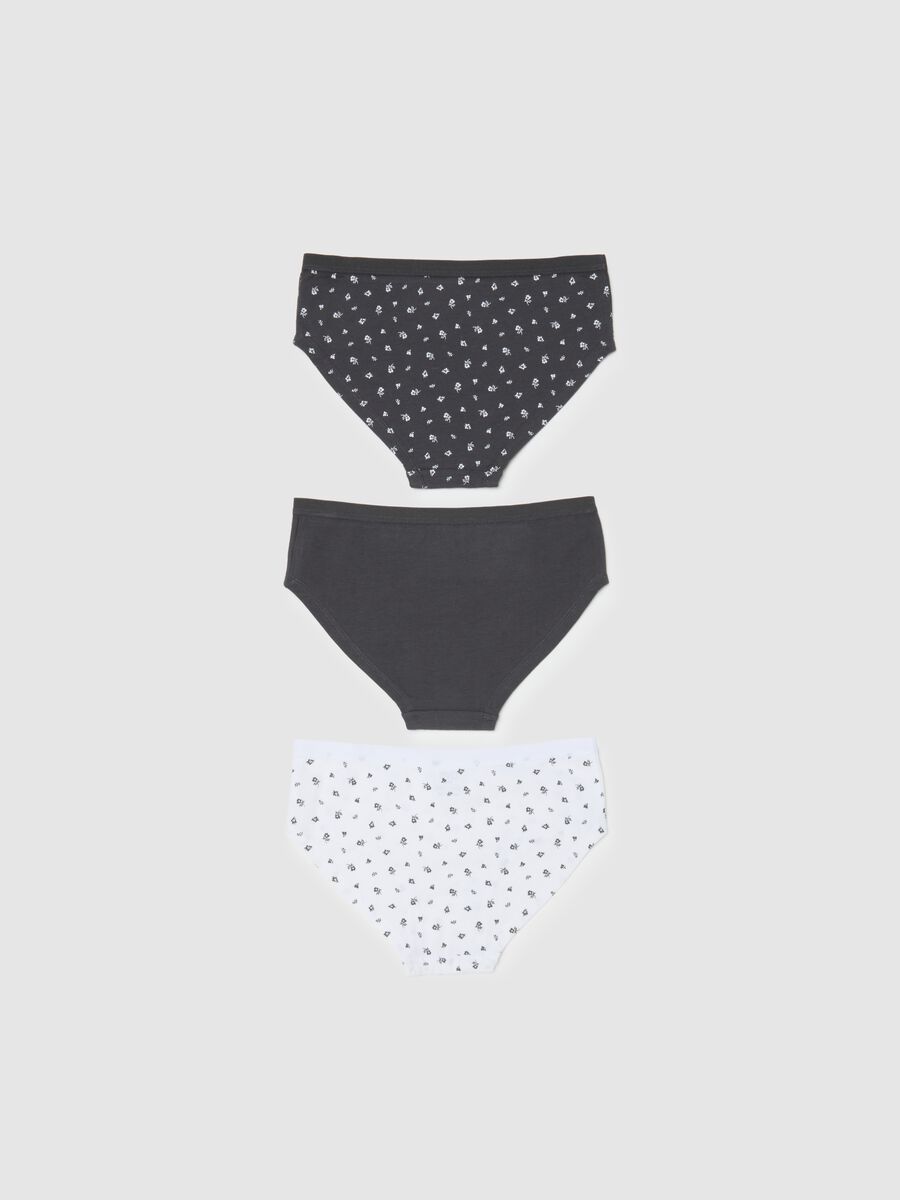 Girl's multicolour cotton blend regular fit brief tripack_1