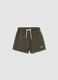 Green pure cotton boys&rsquo; shorts with drawstring, regular fit_0