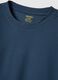 T-shirt blu a maniche lunghe in cotone elasticizzato regular fit_5