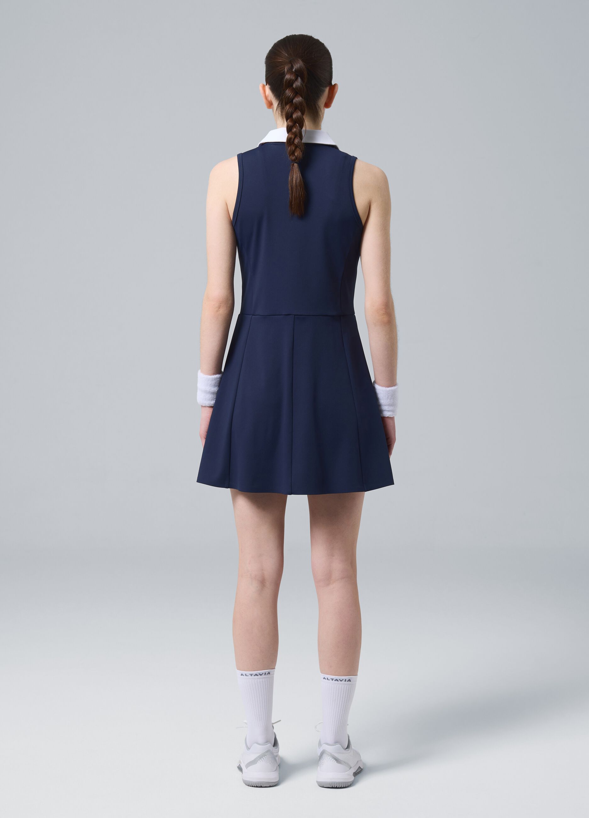 Blue ALTAVIA COURT sports dress in stretch technical fabric