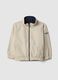 Blue regular fit zip jacket for children_4