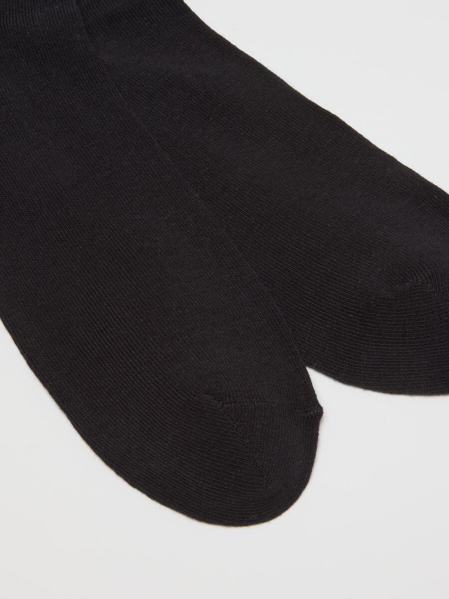 Multipack of black sports socks in cotton blend with snug fit_2