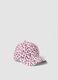 Girls&rsquo; multicolour pure cotton baseball cap with hearts_0