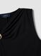 Black sleeveless stretch midi dress_5
