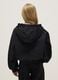 Girls' regular fit lightweight black jacket with zip and hood_1