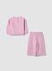Pink pure cotton tracksuit with Lilo & Stitch embroidery for girls_1