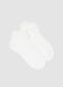 Girls&rsquo; white stretch cotton-blend socks with frill trim_0