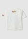 White pure cotton oversized fit children's T-shirt with Hot Wheels_1