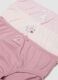 Multipack of five pink organic cotton jersey briefs for baby and toddler girls_2
