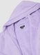 Purple organic cotton hooded bathrobe for girls_2