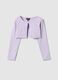 Girls' purple slim fit stretch cotton t-shirt_0