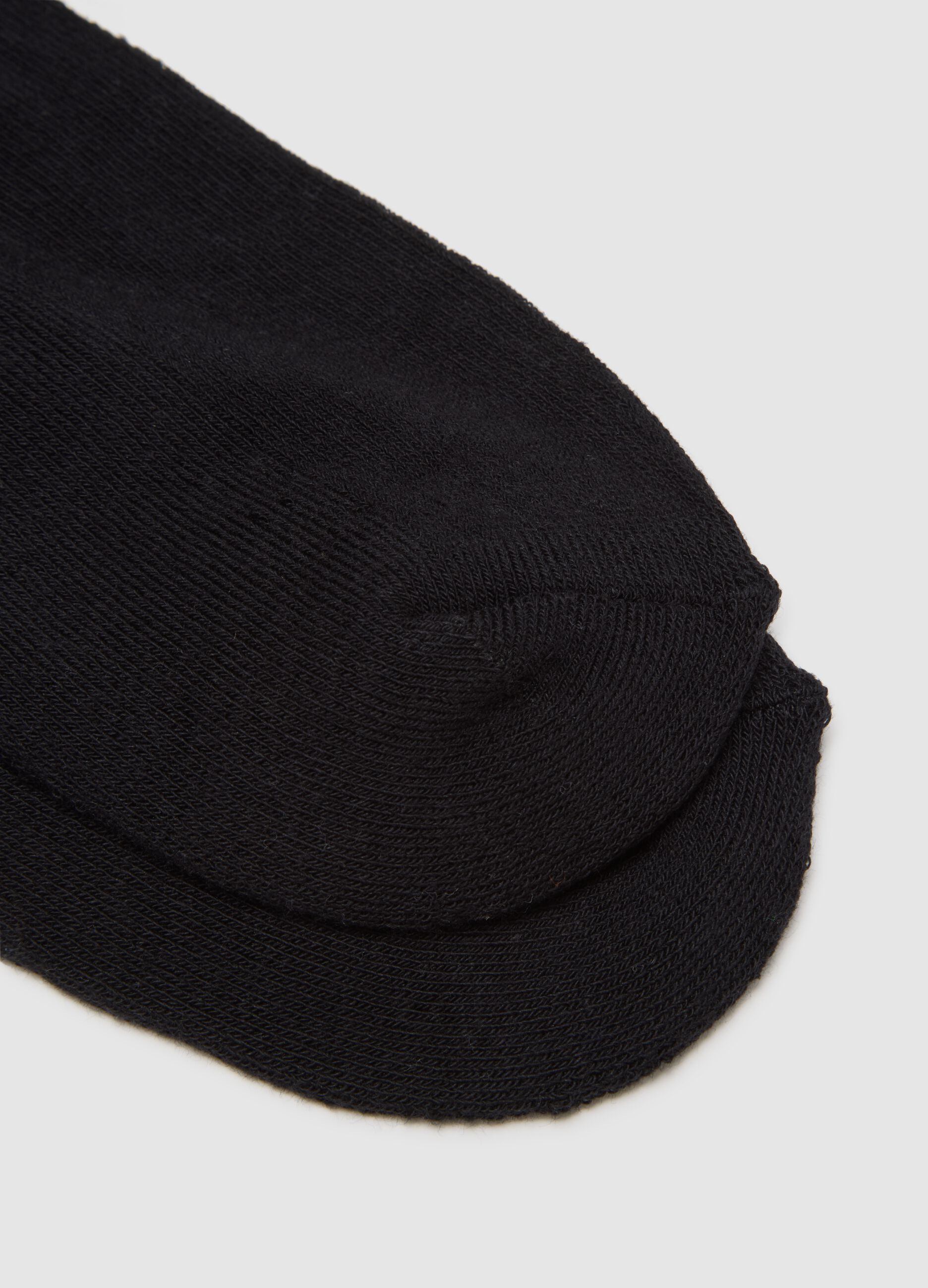 Three-pack of black stretch cotton sports socks