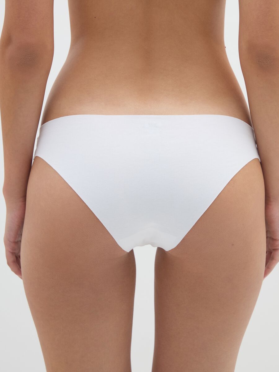 Low-rise white stretch cotton briefs_2