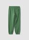 Children's regular fit green pure cotton trousers_1