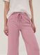 Pink and white organic cotton pyjamas with cropped trousers_3