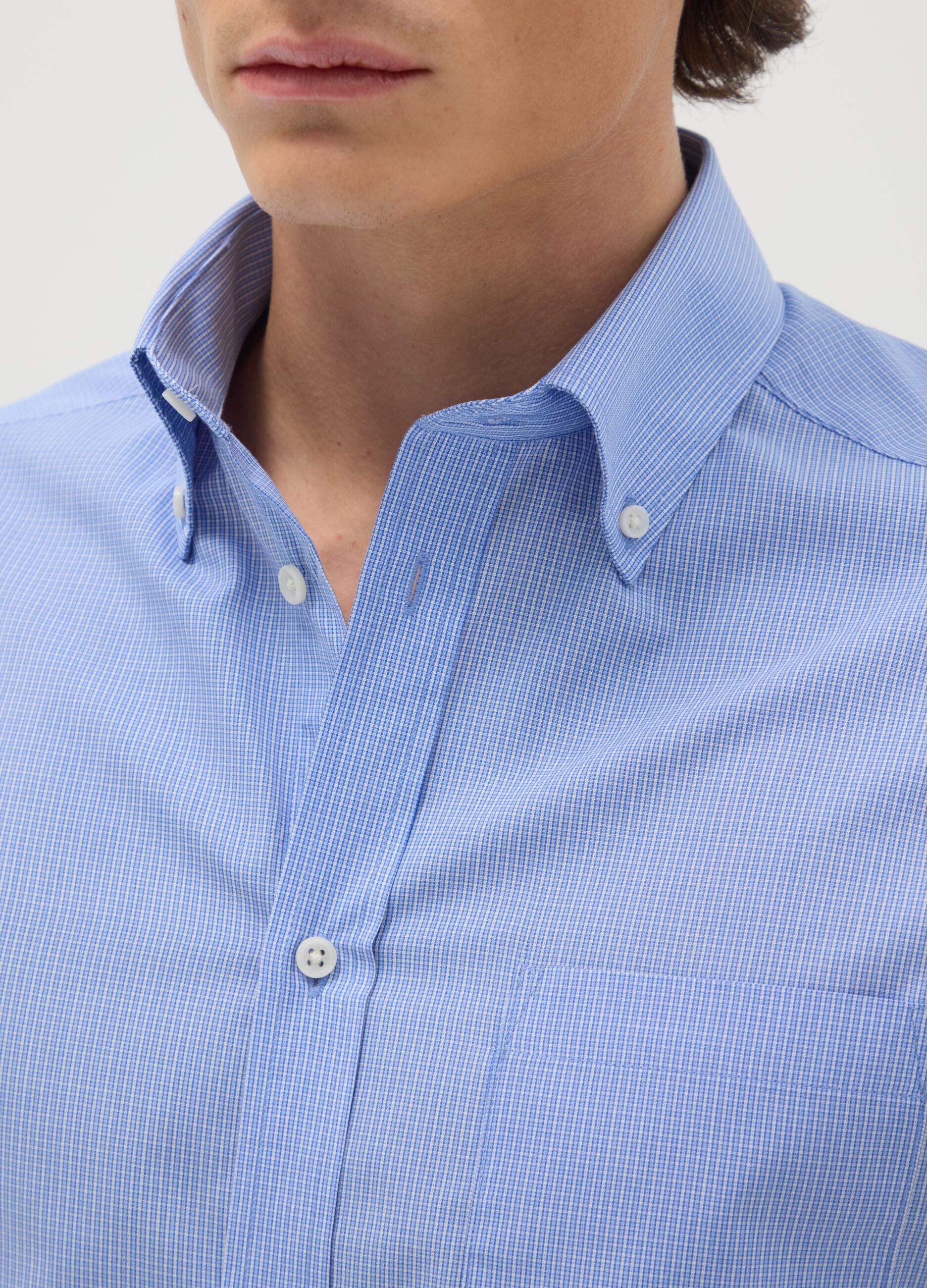Multicolour striped, regular fit, easy iron cotton blend shirt
