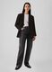 Solid colour single-breasted blazer_1