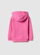 Girls' pink cotton hoodie regular fit_1