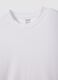 White long sleeve T-shirt in stretchy cotton regular fit_5