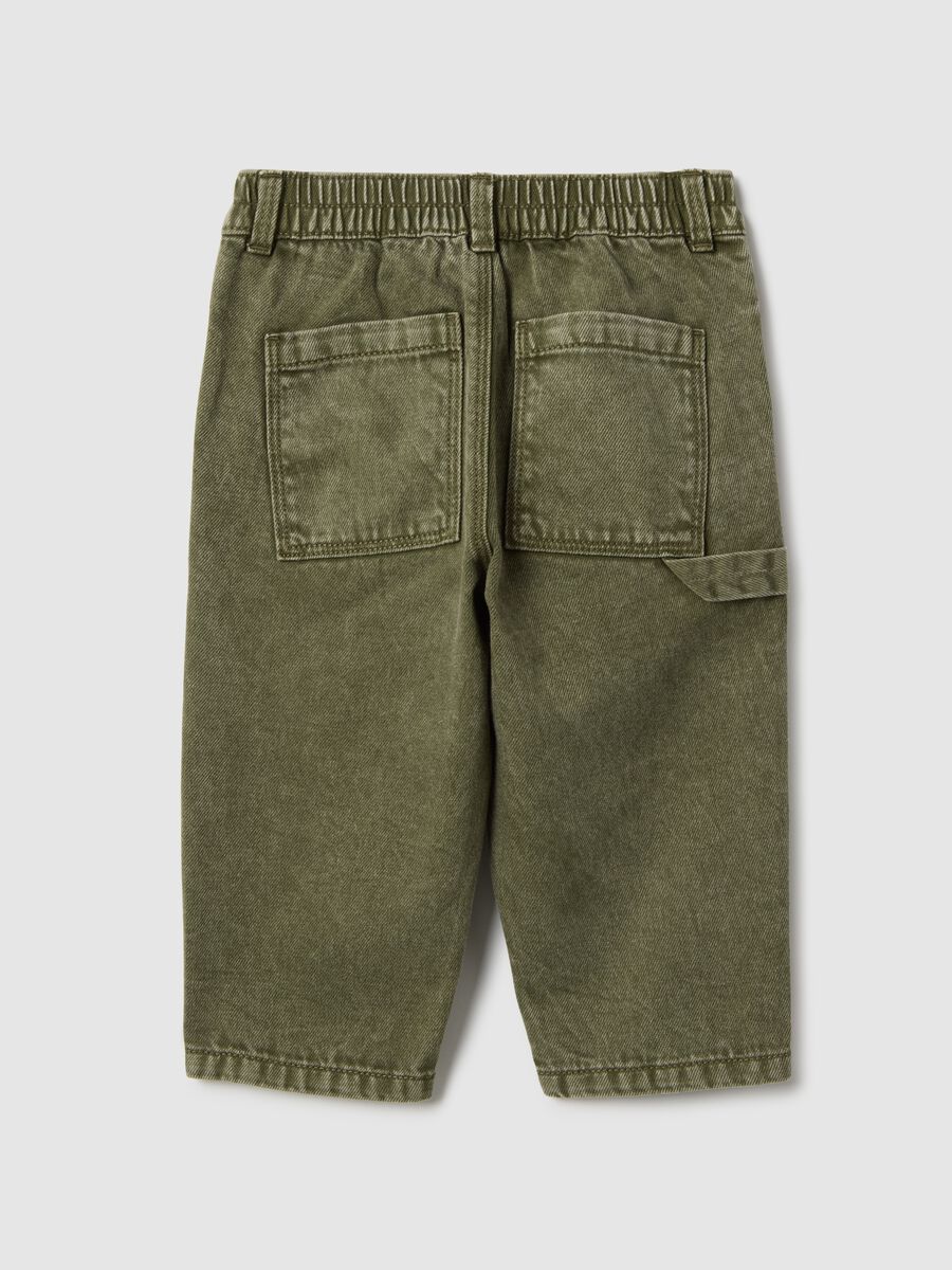 Children's Military Green Cotton Trousers_1